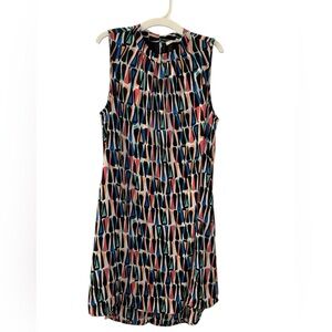 Daniel Rainn Black Multicolor Sleeveless Dress